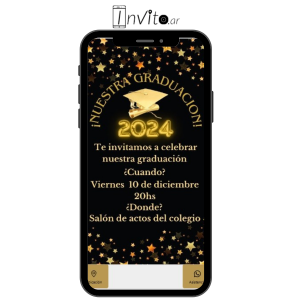 Pronto invitación digital Graduaciones modelo gr2
