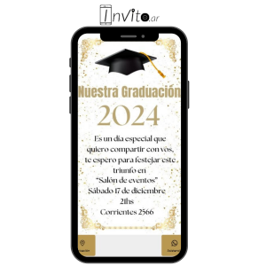 Pronto invitación digital Graduaciones modelo gr1