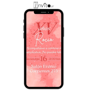 Pronto invitación digital 15 años xv3