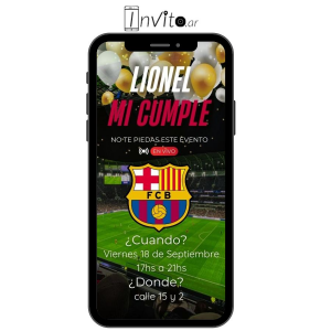 Pronto invitación digital cumpleaños Barcelona modelo c25