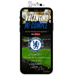 Pronto invitación digital cumpleaños Chelsa modelo c26