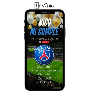 Pronto invitación digital cumpleaños Paris modelo c27