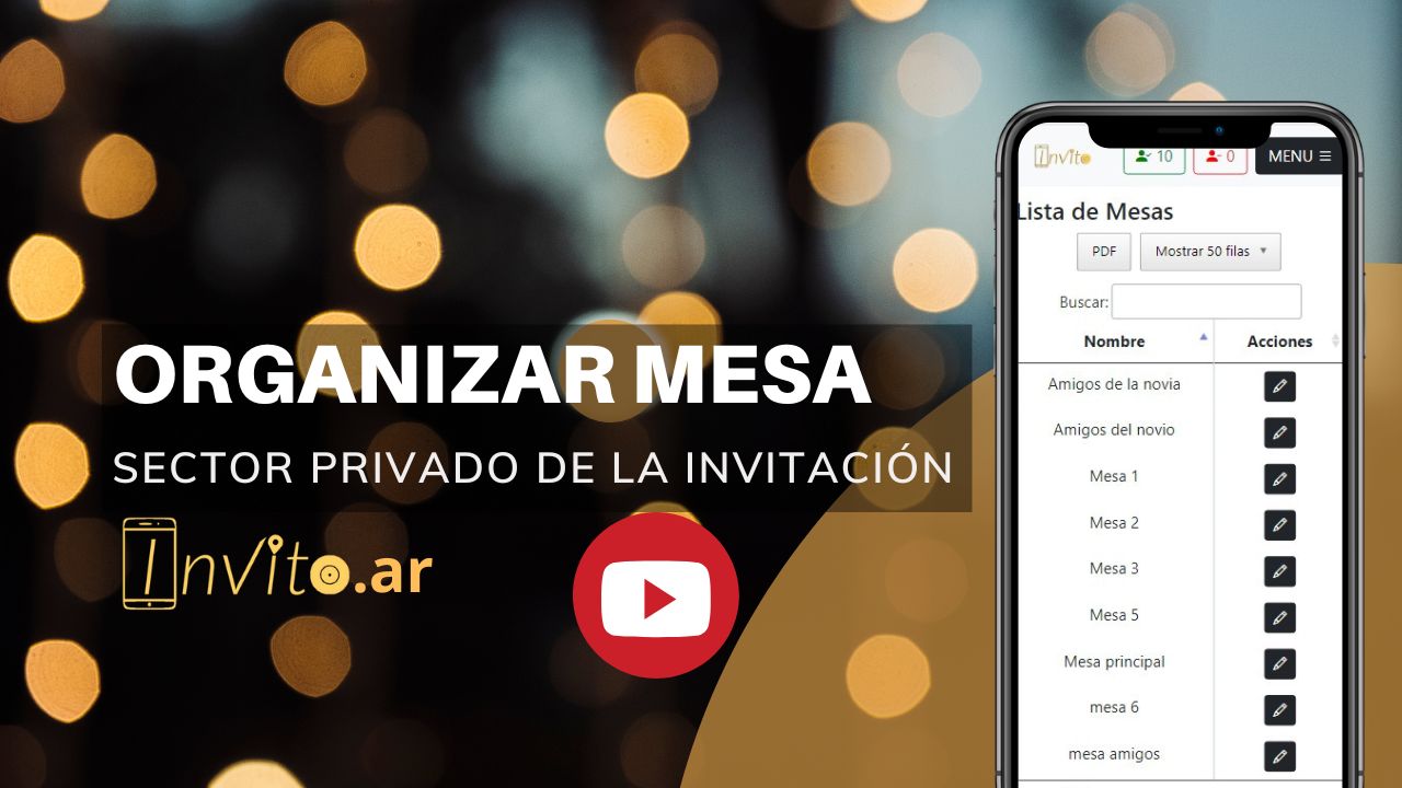 Como organizar las mesas